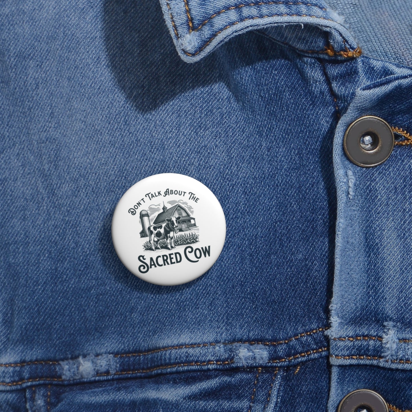 Sacred Cow Button Pin